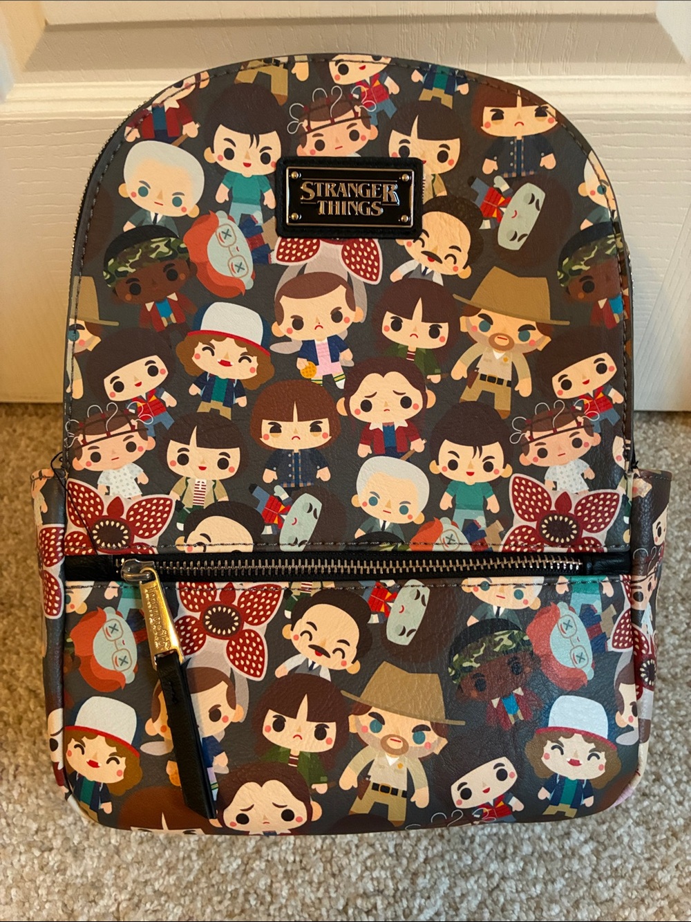 Loungefly Stranger Things Chibi Print Mini Backpack - Picture 9 of 9